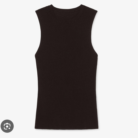 MM. Lafleur Black Ribbed Sweater Tank - Picture 1 of 8